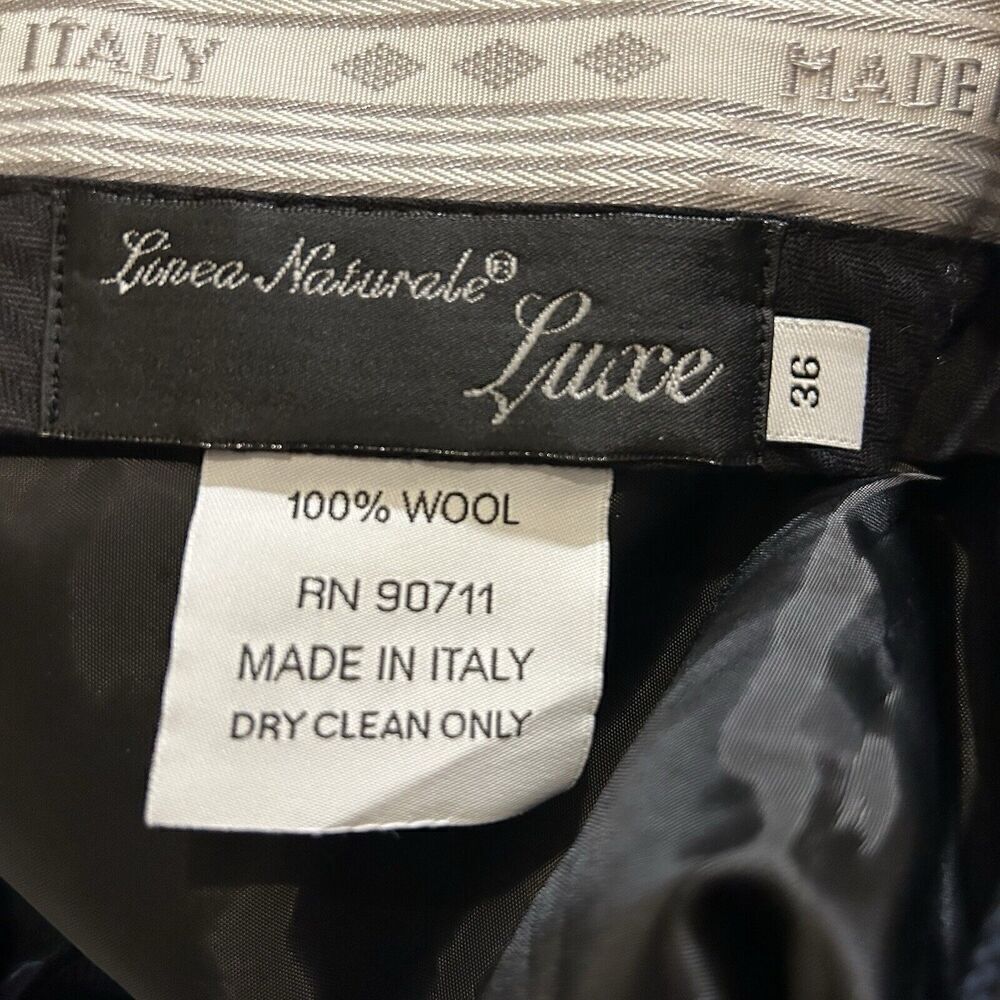 Linea Naturale Luxe Men's Size 36 Blue Black Dress Pants Slacks Un-Hemmed NWT - Picture 3 of 4
